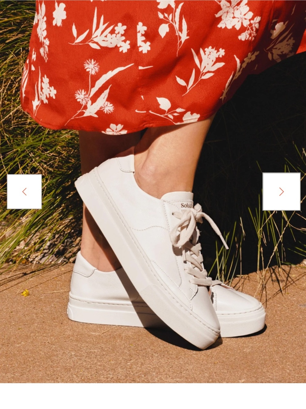 Soludos Ibiza Platform Shoes White Leather Sneakers - Women's Size 7.5 - Picture 2 of 11